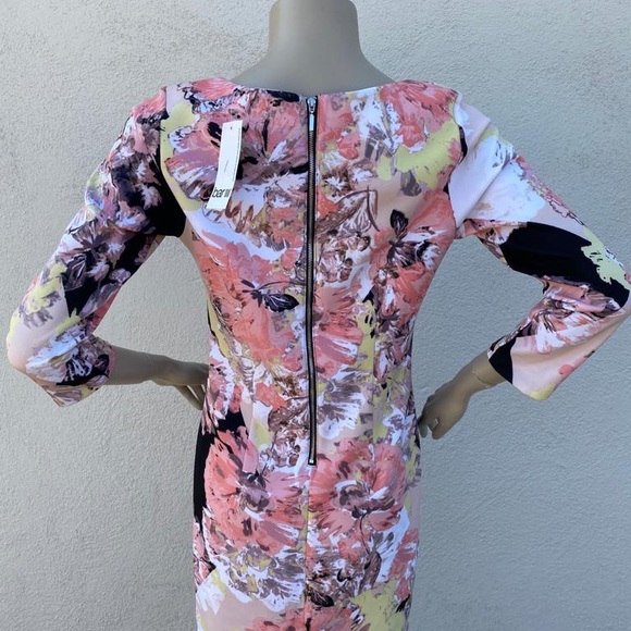 Bar III Casual Dress - Bodycon: Pink Floral Dress - Picture 7 of 8